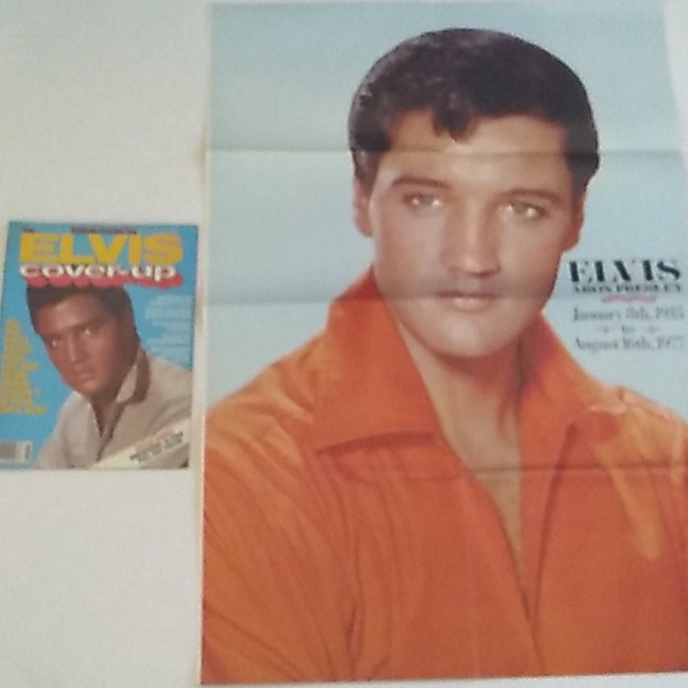 Platinum Elvis Cover Up Magazine with Pinup Poster